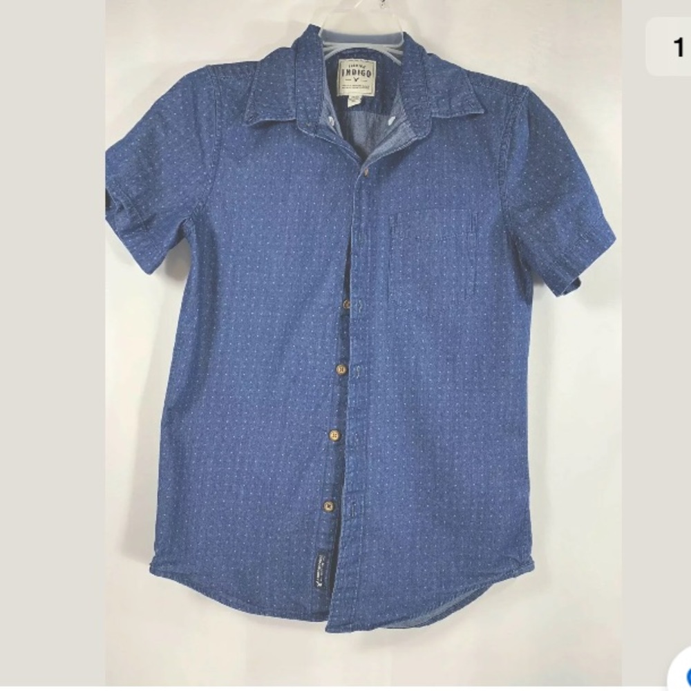 American Eagle Classic Fit Premium Indigo Polka Do